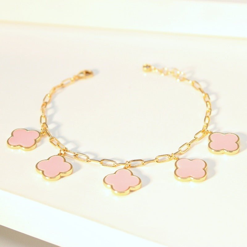 Multi Four Leaf Clover Bracelet