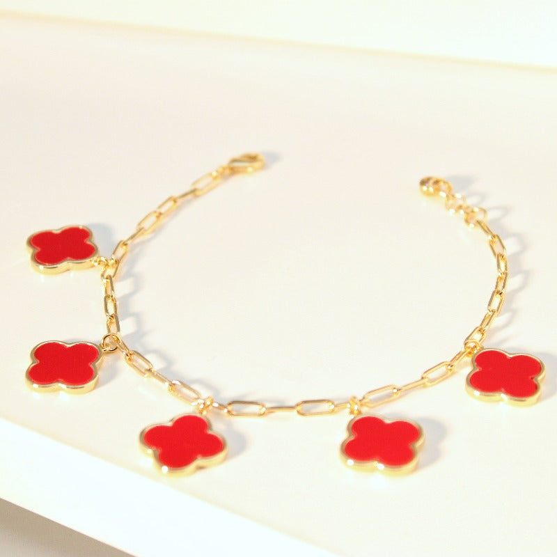 Multi Four Leaf Clover Bracelet