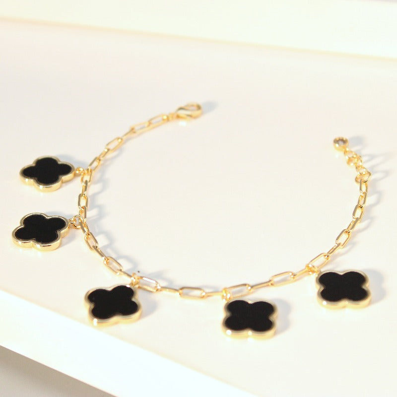 Multi Four Leaf Clover Bracelet