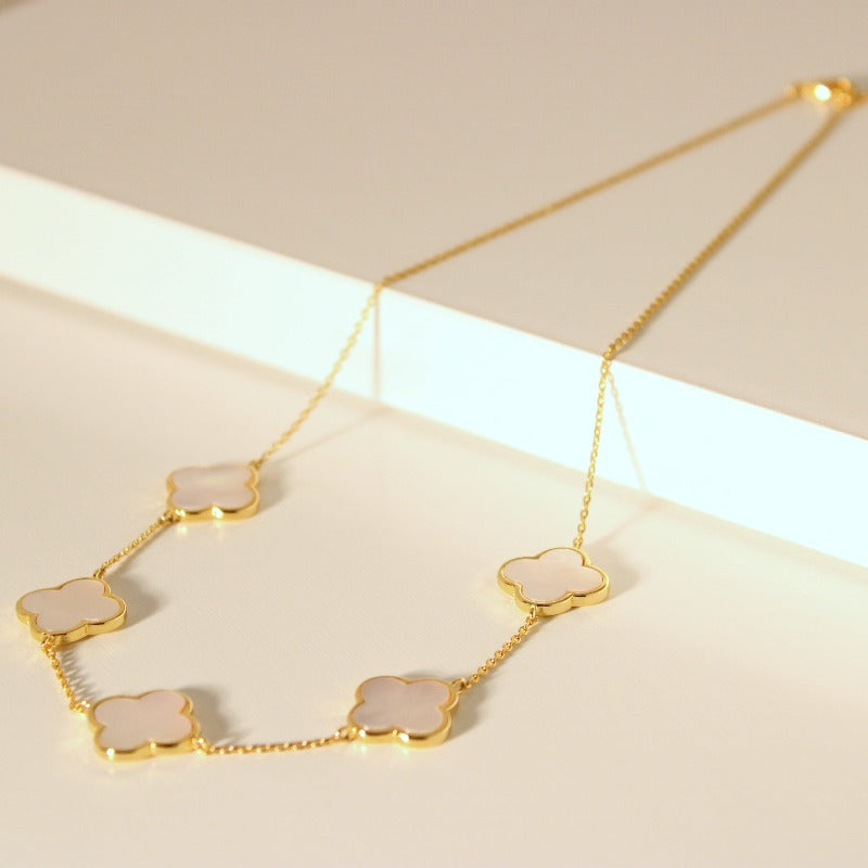 Multi Clover Necklace - White Color