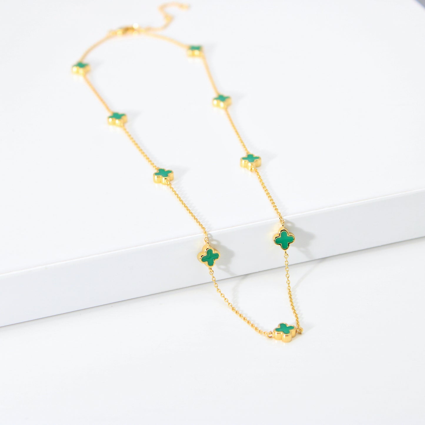 Mini Clover Charm Necklace