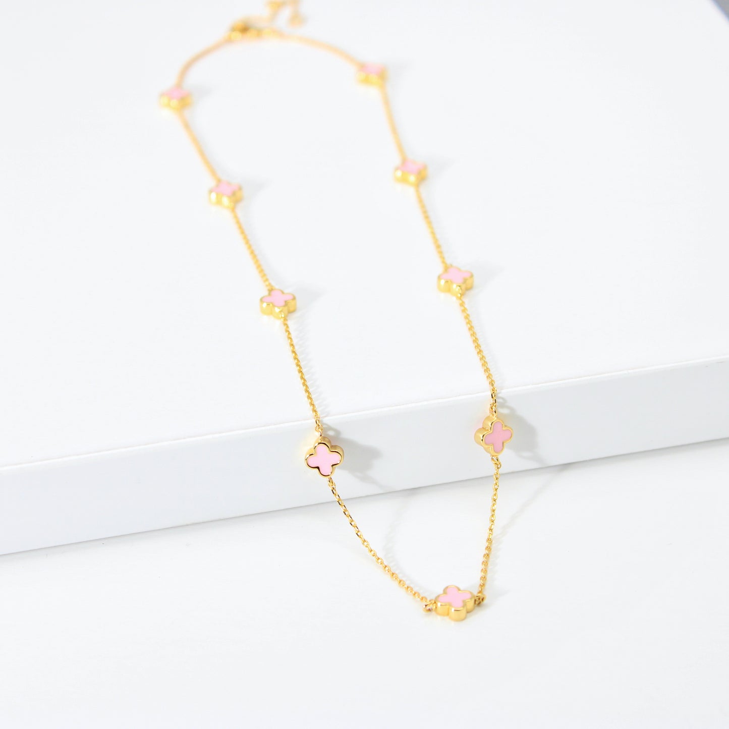 Mini Clover Charm Necklace