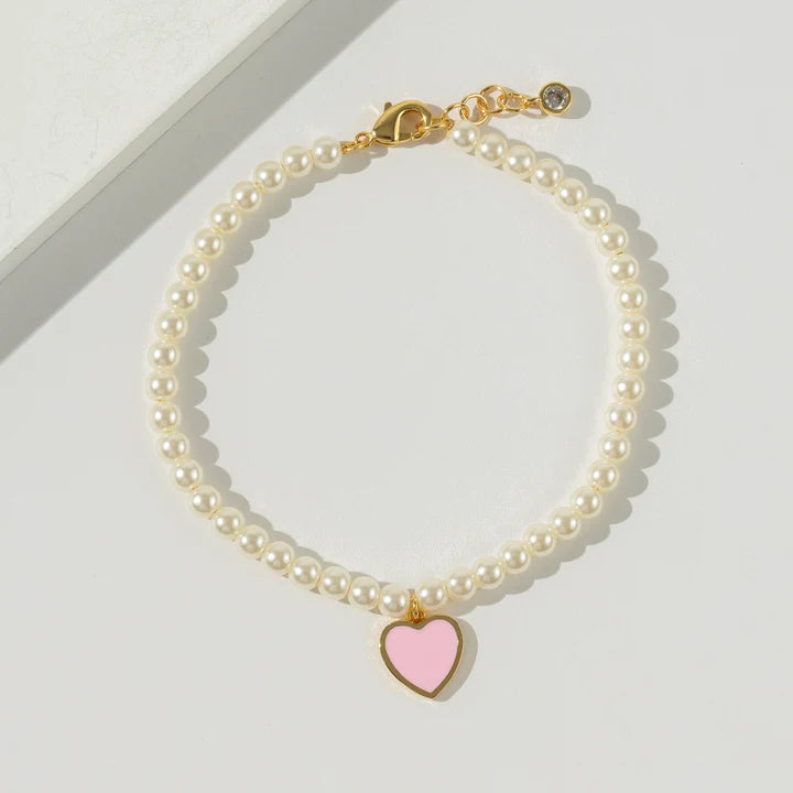 Pearl Heart Beaded Bracelet