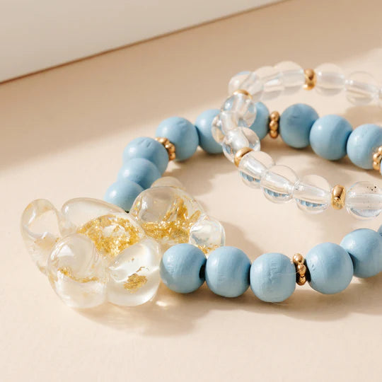 Acetate Bear Beaded Bracelet