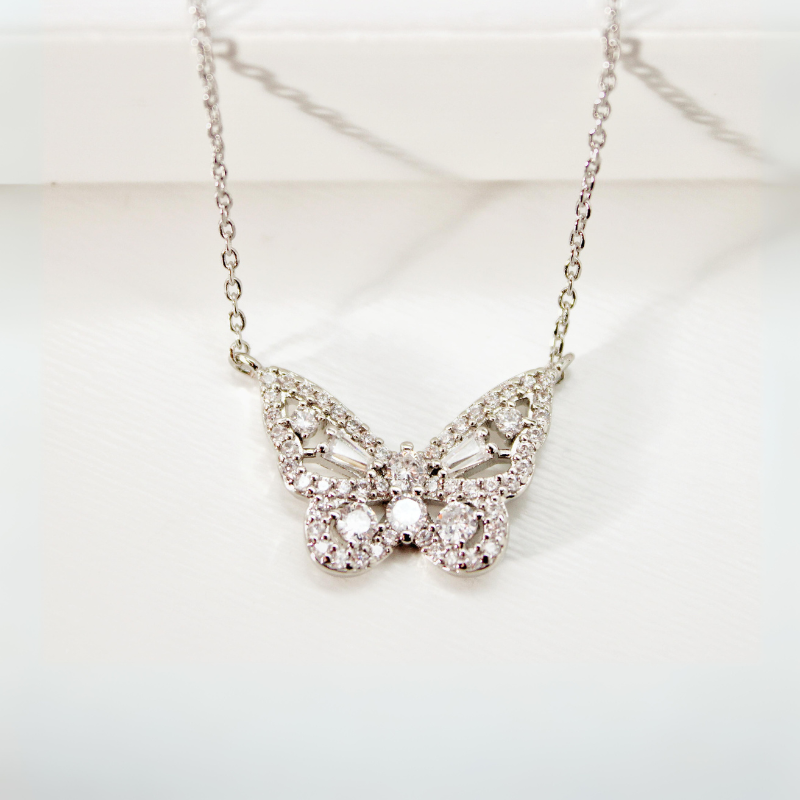 Radiant Butterfly Charm Necklace