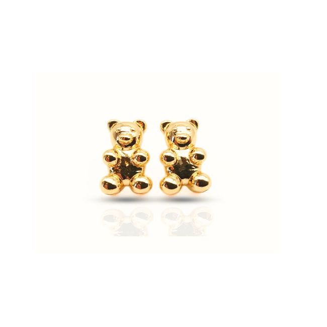 Gummy Bear Earring Gold Front View