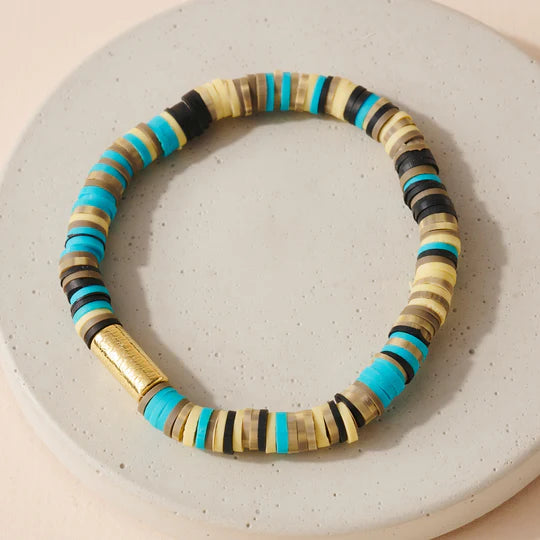 Rubber Disc Beaded Bracelet