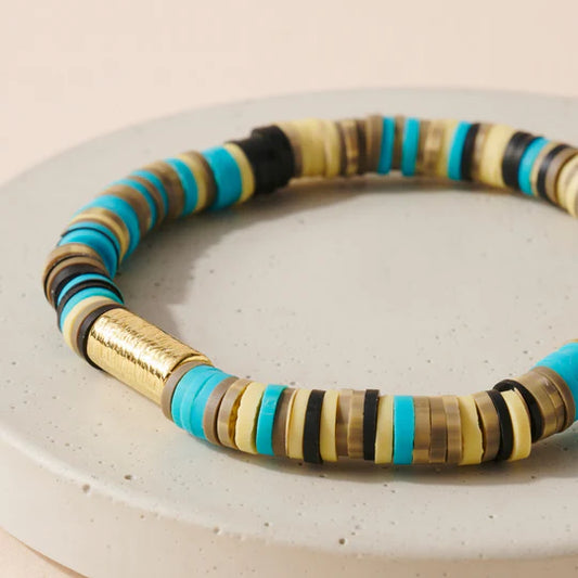 Rubber Disc Beaded Bracelet