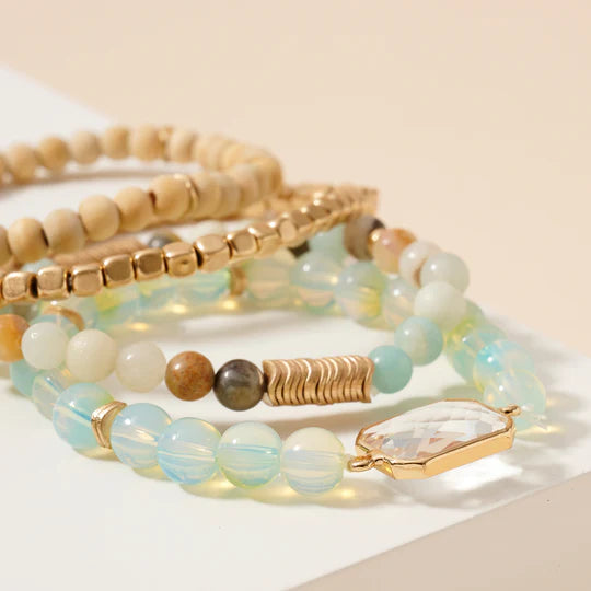 Stone Beaded Bracelet Set