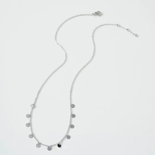 Disc Charm Short Collar Necklace