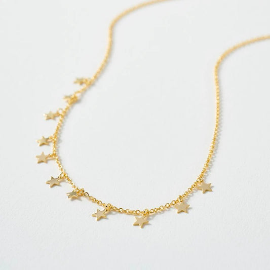 Multiple Star Charm Collar Necklace