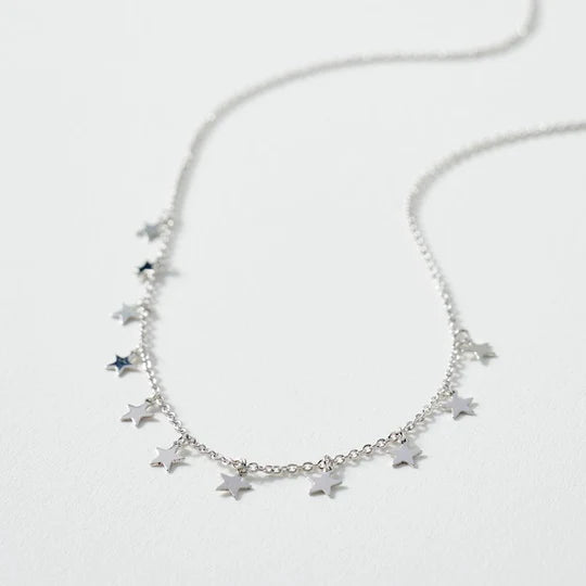 Multiple Star Charm Collar Necklace