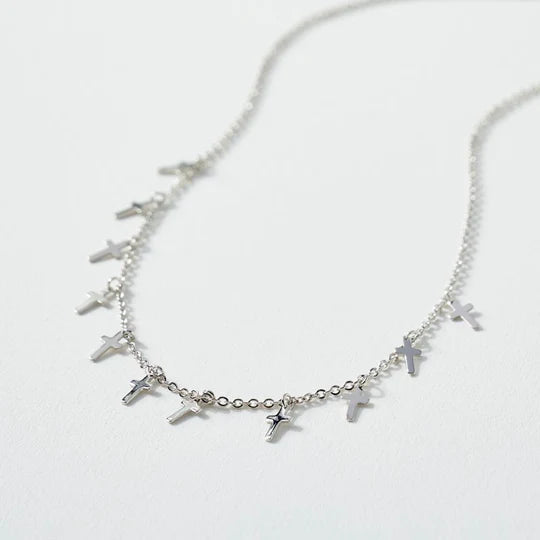 Cross Charm Collar Necklace