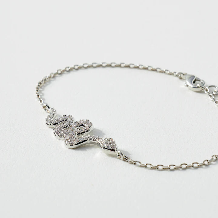 Cubic Zirconia Snake Charm Bracelet