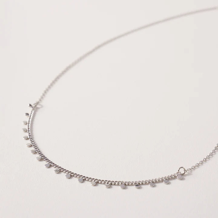 Mini Disc Charm Short Necklace