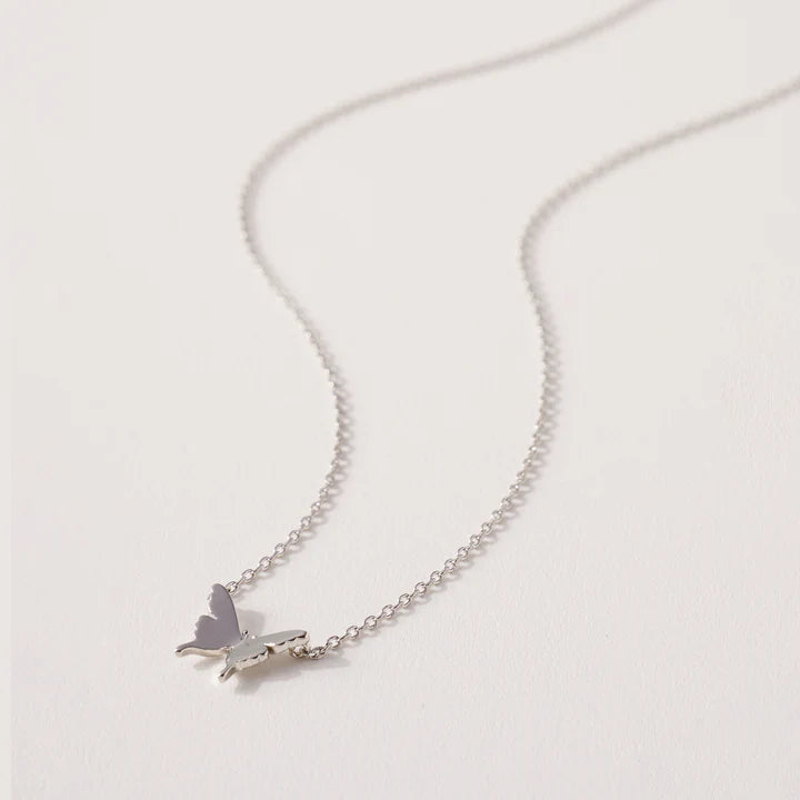 Butterfly Charm Short Necklace