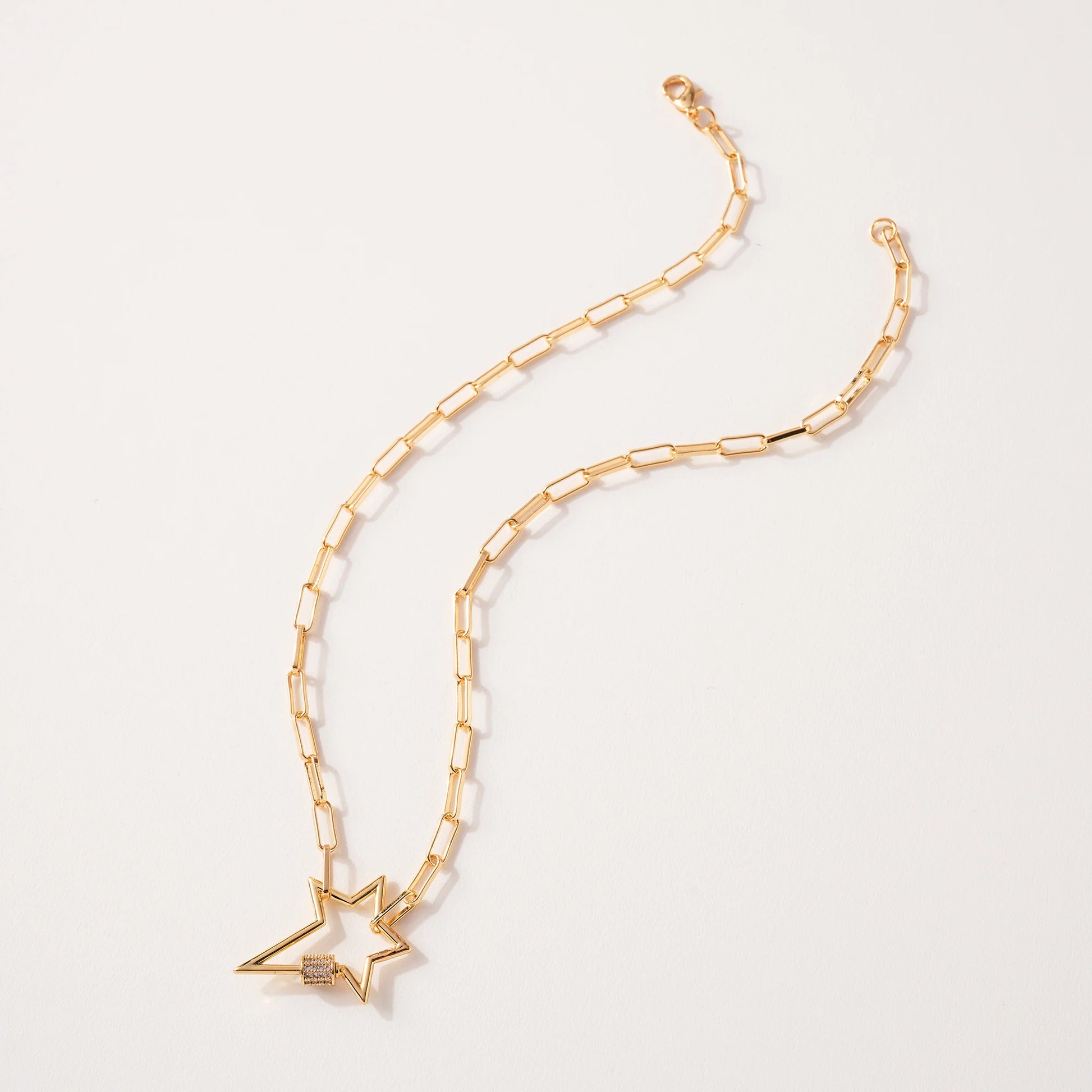 Star Screw Lock Charm Necklace