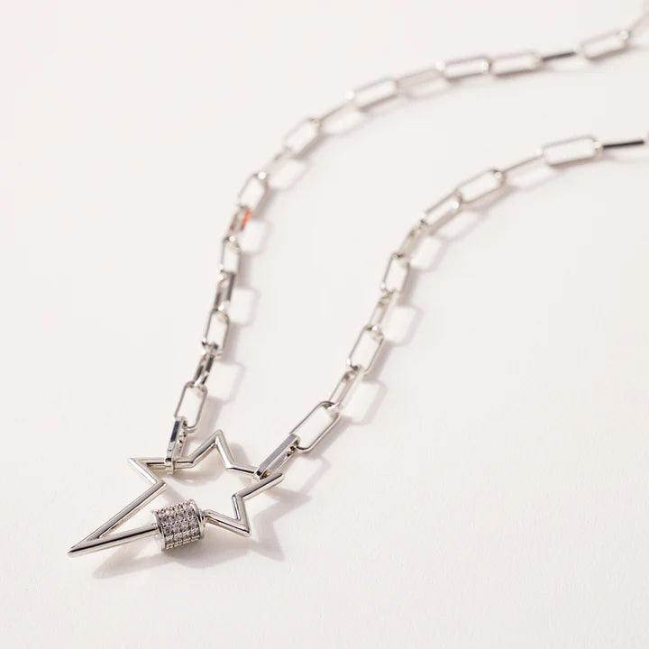 Star Screw Lock Charm Necklace