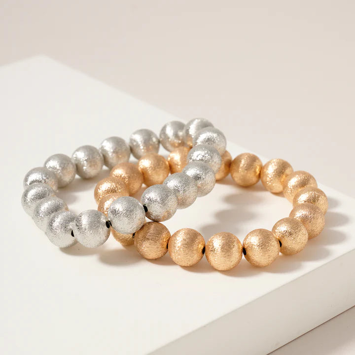 Metal Beaded Stretch Bracelet