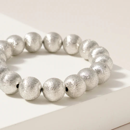 Metal Beaded Stretch Bracelet