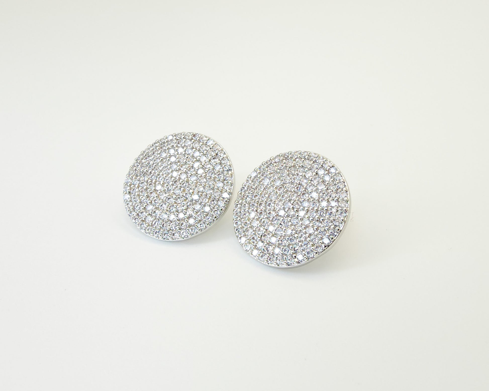 Large Shimmer Disc Earring