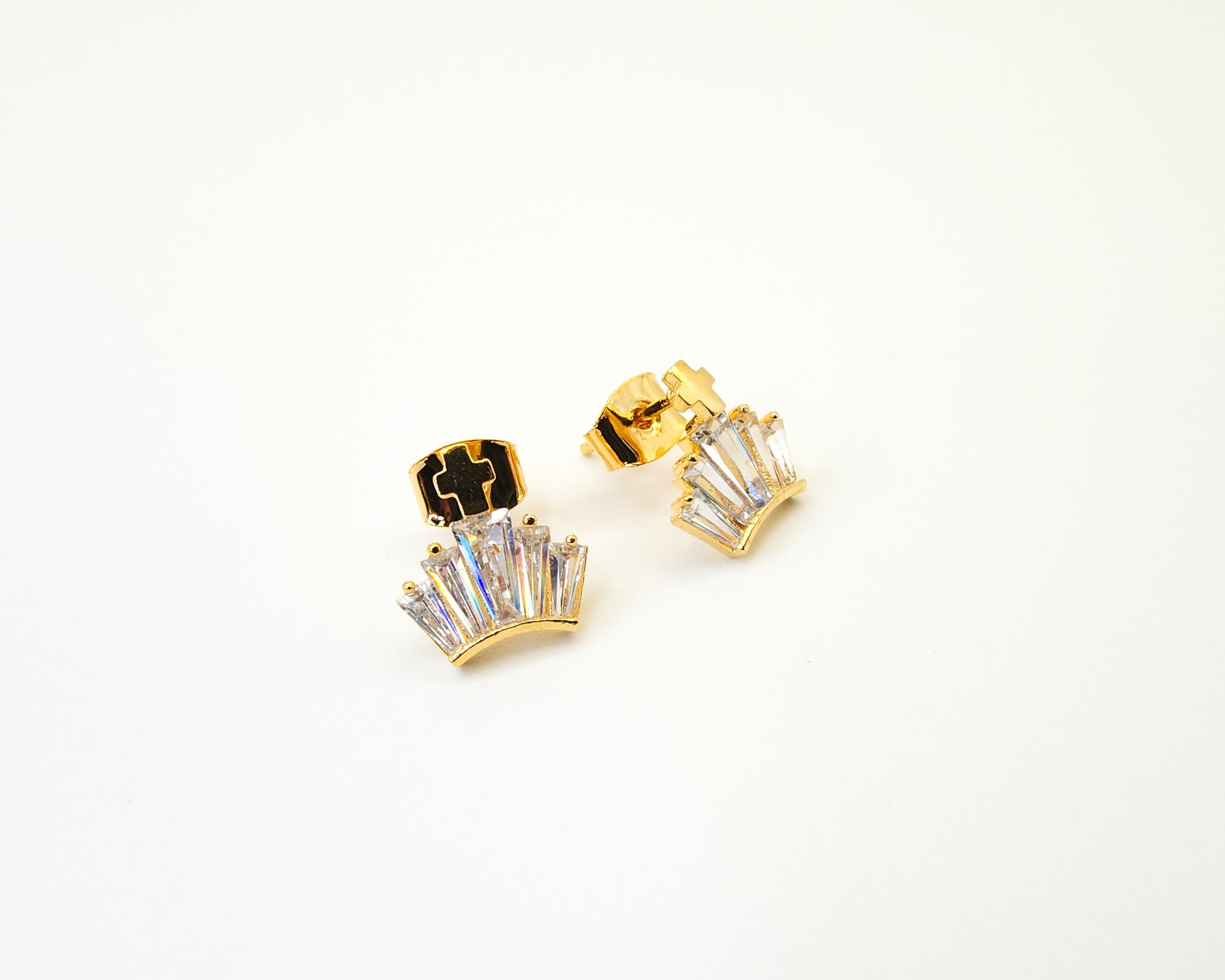 Crown Cross Earring