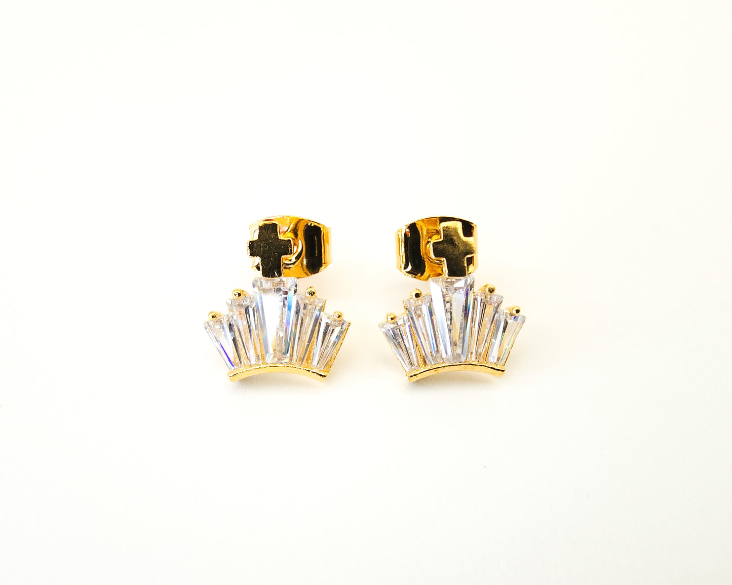 Crown Cross Earring