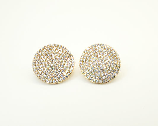 Large Shimmer Disc Earring