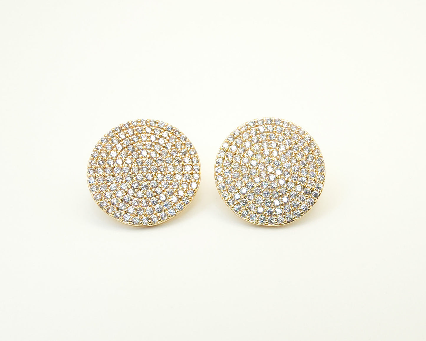 Large Shimmer Disc Earring