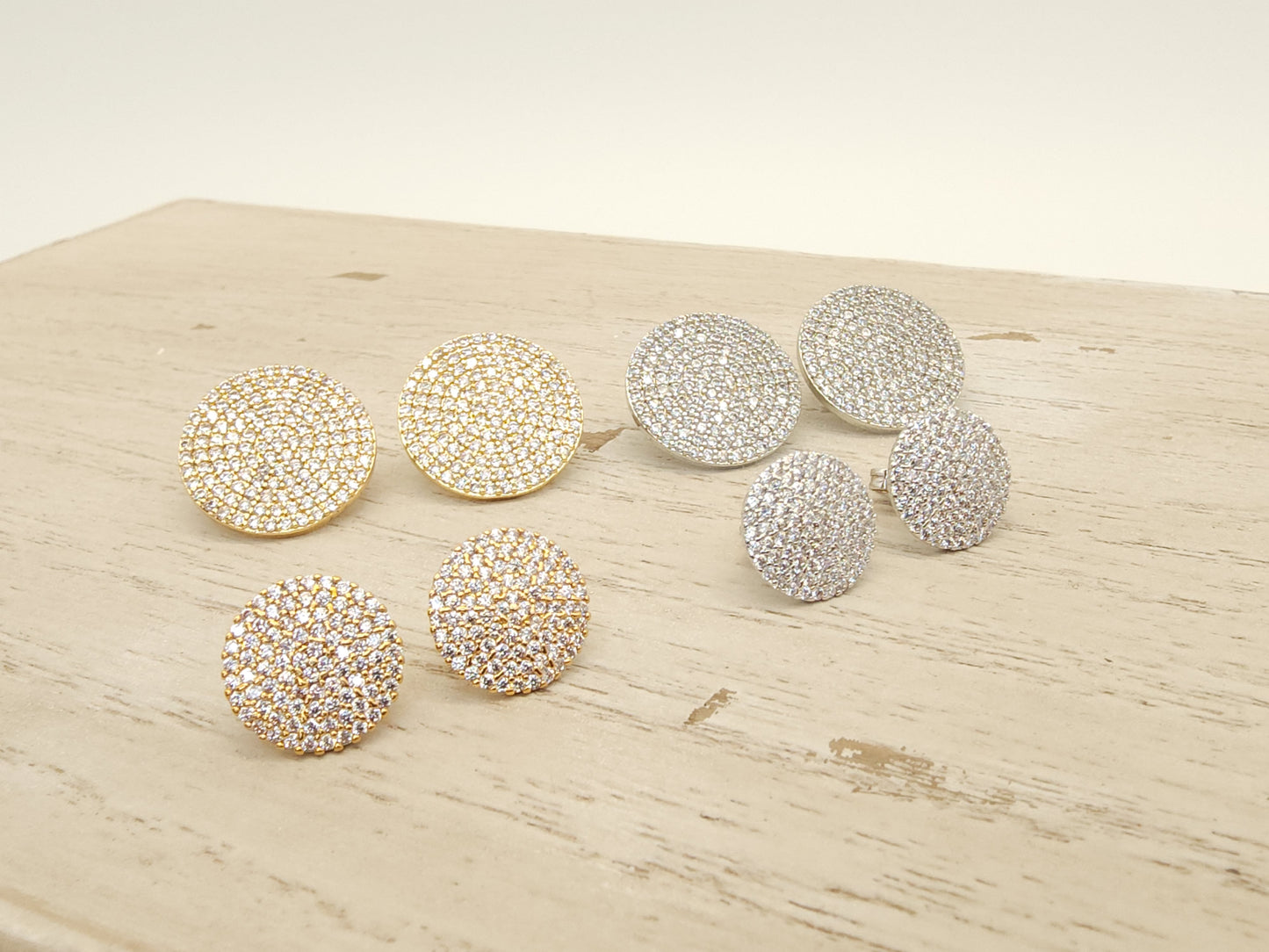 Large Shimmer Disc Earring